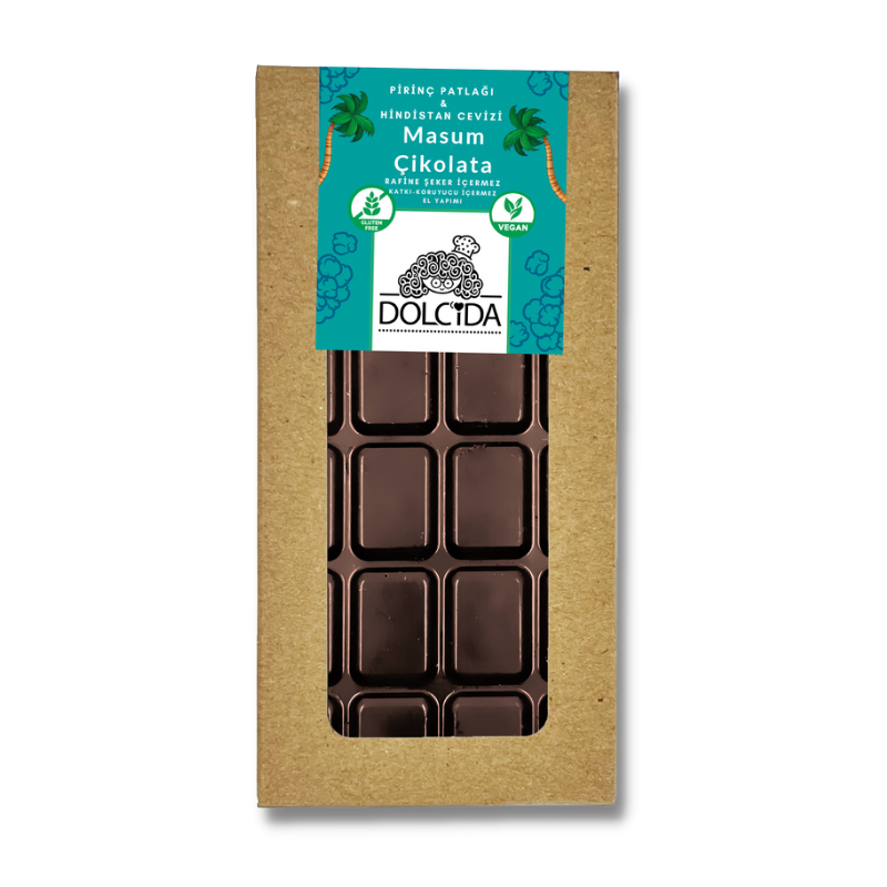 Pirinç Patlaklı Masum Çikolata (Vegan-Şekersiz-Glütensiz)