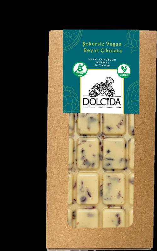 Vegan Beyaz Çikolata -Şekersiz- Glütensiz