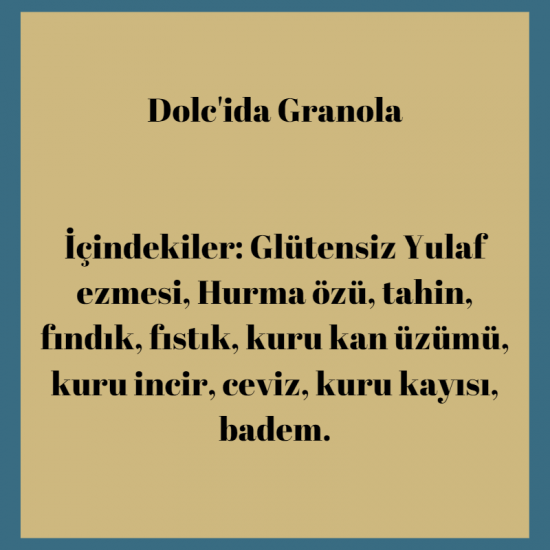 Vegan Granola (Rafine şekersiz-250 Gr)