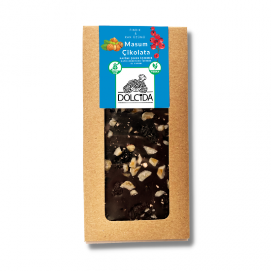 Fındıklı Masum Çikolata (Şekersiz Vegan-Glütensiz)