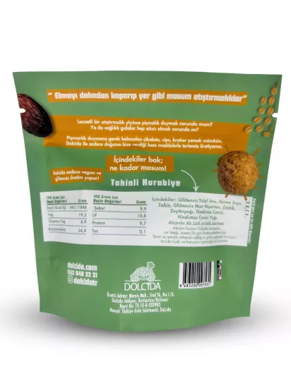 Şekersiz, Glütensiz, Vegan Tahinli Kurabiye